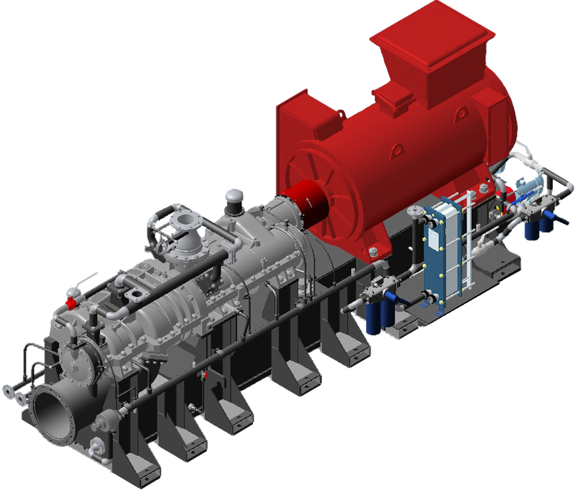 The screw rotor steam engine